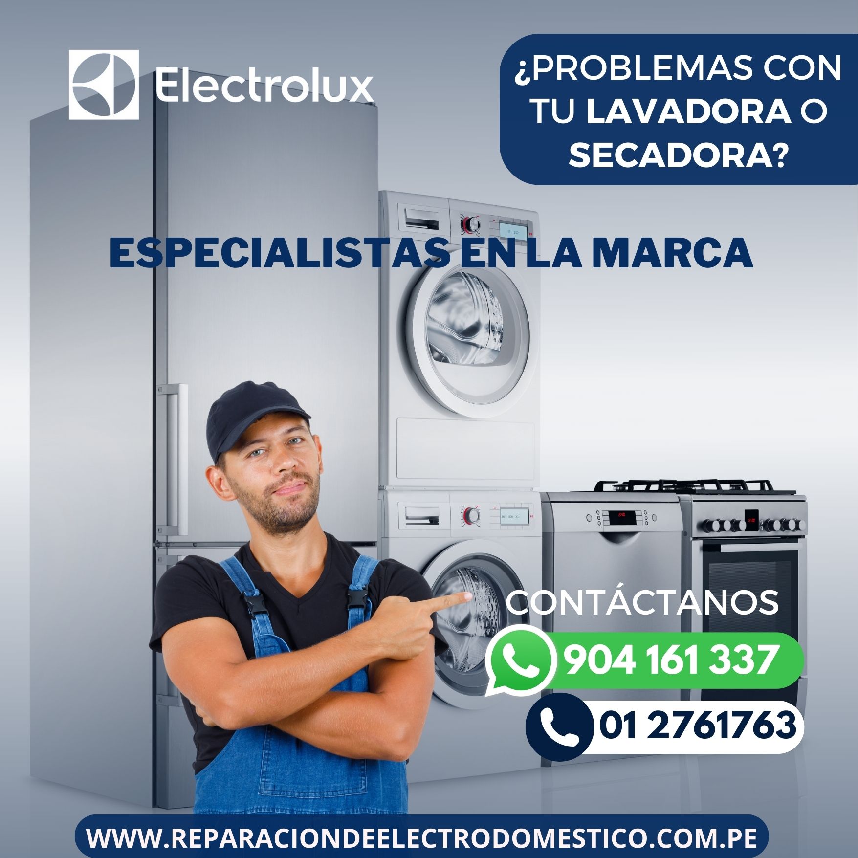 Descubre Servicio Tecnico Lavadoras- Electrolux -904161337 - Santiago de Surco